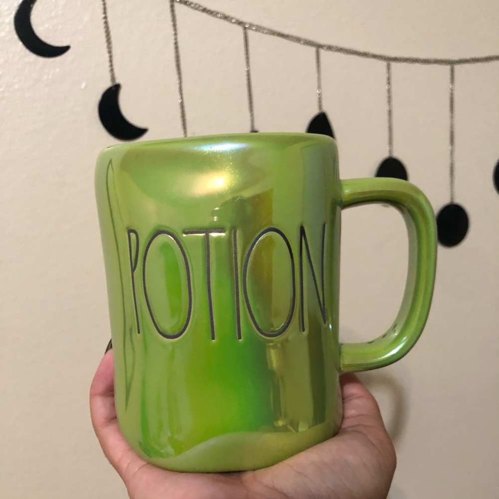 Rae Dunn luster glaze green ‘POTION’ mug